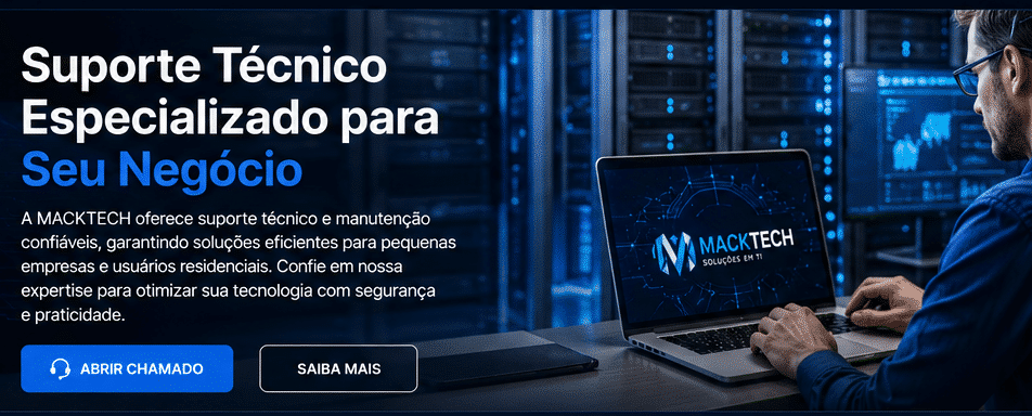 “suporte técnico MackTech” “infraestrutura de TI empresarial” “servidores e redes corporativas”